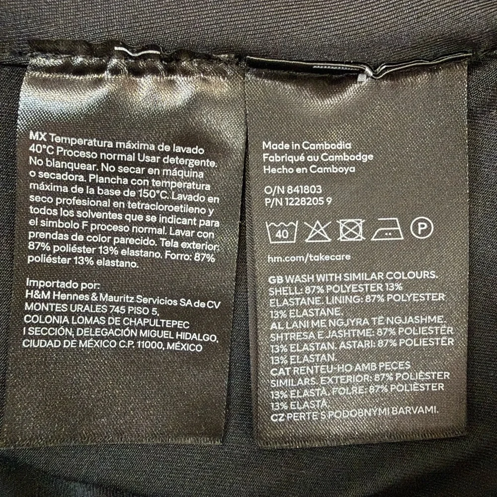 H&M Bodysuit Extra Narrow Shoulder Straps Black Size S - Picture 8 of 8